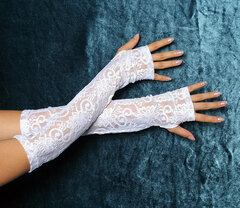 mdp Lace Glove Charlotte_white