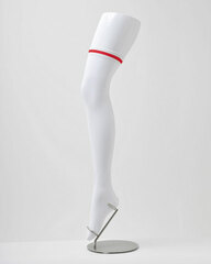 Cospatio Original Super Long Over-knee Socks with Line M WHITE x RED Line