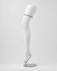 Cospatio Original Super Long Over-knee Socks with a Line - White x Purple Line L