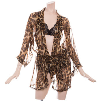 Leopard Robe Set