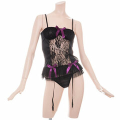 Front Lace Black Cami