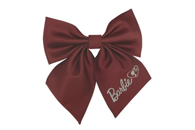 Barbie School Ribbon (One Point) Dark Red