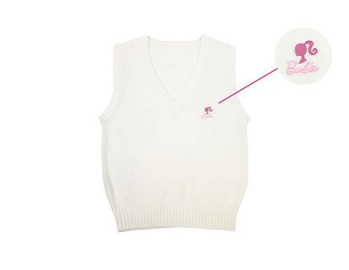 Barbie School Vest White L