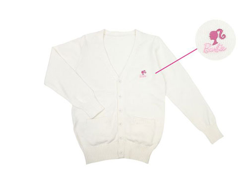 Barbie School Cardigan White LL