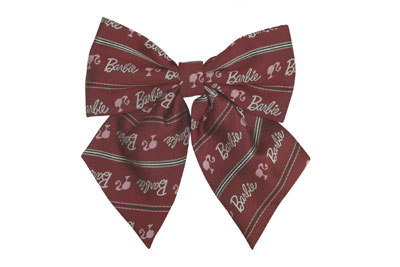 Barbie School Ribbon (Woven Design) Dark Red