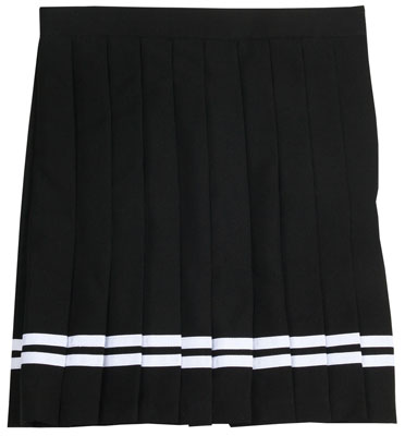 TE-12AW Pleated Skirt (Black/White/Line) L