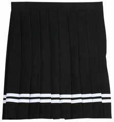 TE-12AW Pleated Skirt (Black/White/Line) L