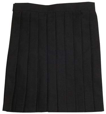 TE-12AW Pleated Skirt (Black Plain) M