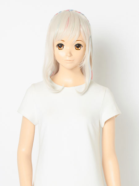 Marble Wig Cream Puff Curl - Milky Cream