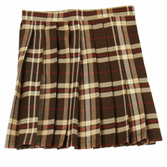 TE-11AW Pleated Skirt (Brown/Red) M