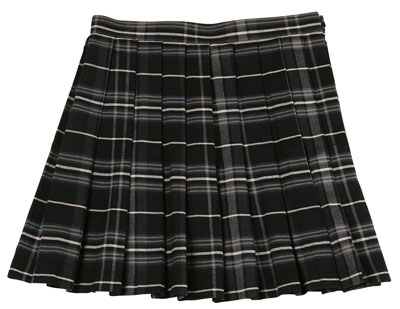 TE-11AW Pleated Skirt (Black/Gray) M
