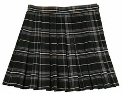 TE-11AW Pleated Skirt (Black/Gray) M