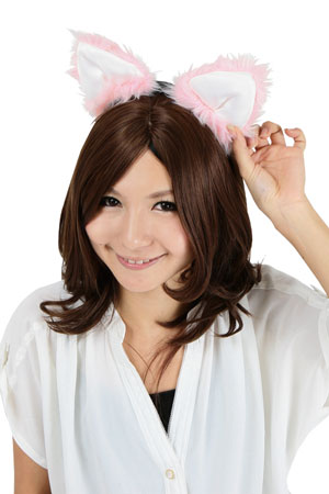 FusaFusa Cat Ear Headband Pink