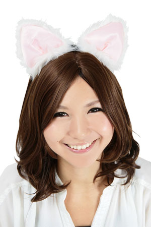 FusaFusa Cat Ear Headband White