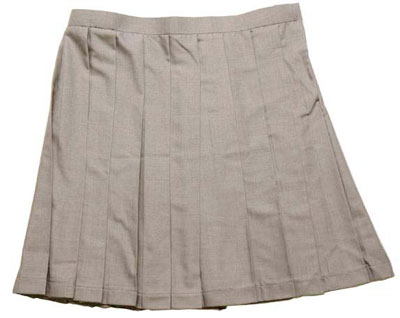 TE-11SS Pleated Skirt (Play Gray) LL