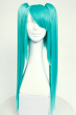 Heat Resistant Anime Wig Virtual Twintail Mint