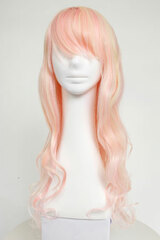 Heat Resistant Anime Wig Lion Curl Long Pink Gold