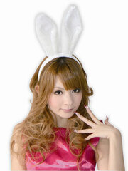 FuwaFuwa Rabbit Headband White/White