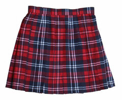 TE-10SS Pleated Skirt (2) L Checkered (Rouge x Navy x White)