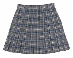 TE-10SS Pleated Skirt (1) L Checkered (Gray x Navy x White)