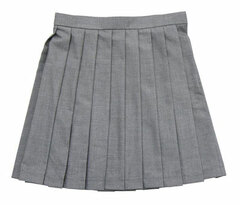 TE-10SS Pleated Skirt (6) M Plain Gray