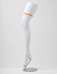 Cospatio Original Line - Super Long Over-knee Socks With Line / WHITE x ORANGE Line - M