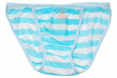 Shimapan (Striped Panties) 1/1 Real Version Super Thin Sting Panties (Light Blue) M Size
