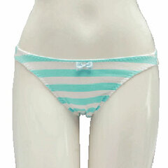 Shimapan (Striped Panties) 1/1 Real Version Lolita Type Panties (Light Blue) Ladies' M Size