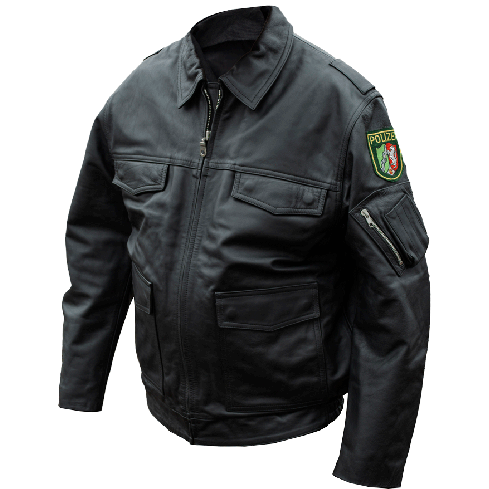 German State Police Leather Coat