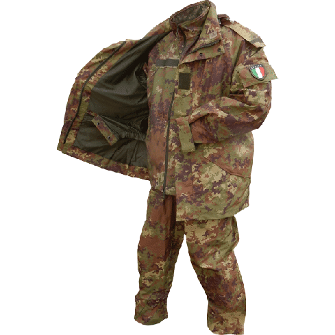 Italian Military Vegetato Pattern, 3 Piece, Waterproof, Breathable Suit