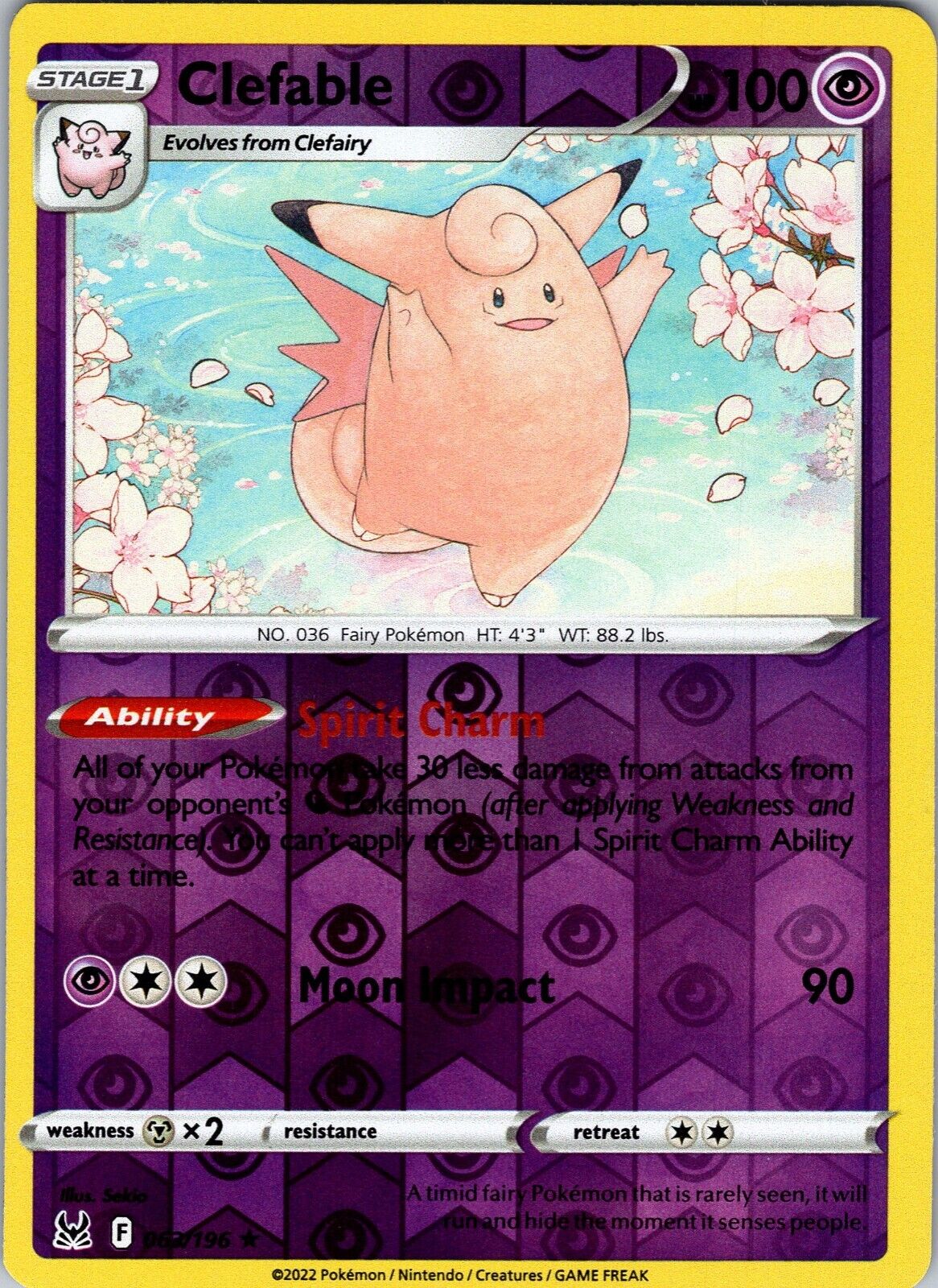 Clefable - 063/196 - Rare - Reverse Holo