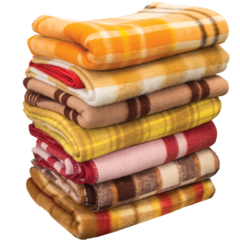 Vintage Polish Military Wool Blanket, Used, Mixed Colors