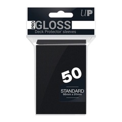 Ultra Pro - 50ct Pro-Gloss Black Standard Deck Protector Sleeves (New Packaging)