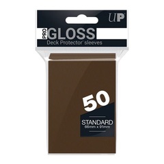 Ultra Pro - 50ct Pro-Gloss Brown Standard Deck Protector Sleeves (New Packaging)