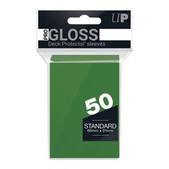 Ultra Pro - 50ct Pro-Gloss Forest Green Standard Deck Protector Sleeves (New Packaging)