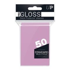 Ultra Pro - 50ct Pro-Gloss Pink Standard Deck Protector Sleeves (New Packaging)