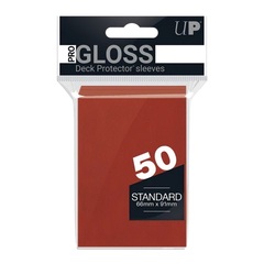 Ultra Pro - 50ct Pro-Gloss Red Standard Deck Protector Sleeves (New Packaging)