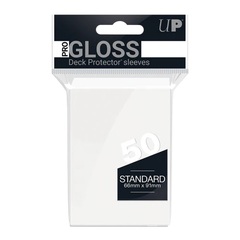 Ultra Pro - 50ct Pro-Gloss White Standard Deck Protector Sleeves (New Packaging)