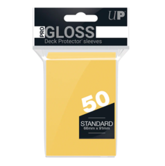 Ultra Pro - 50ct Pro-Gloss Yellow Standard Deck Protector Sleeves (New Packaging)