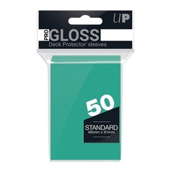 Ultra Pro - 50ct Pro-Gloss Aqua Standard Deck Protector Sleeves (New Packaging)