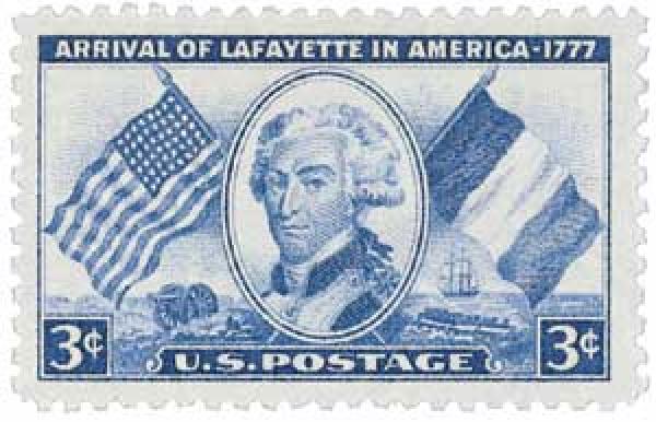Arrival of Lafayette in America