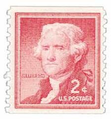 Liberty Series Coil Stamps - 2¢ Thomas Jefferson