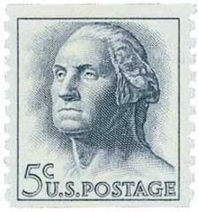George Washington, rotary coil, perf 10 vertical