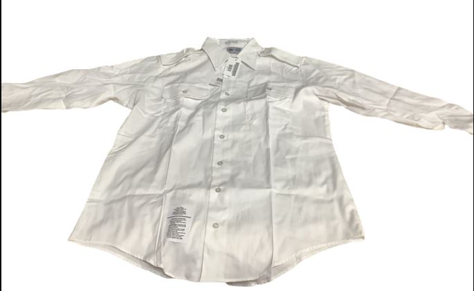 Military Issue Mens White Long Sleeve Shirt