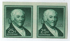 Paul Revere coil, imperf pair