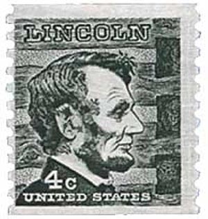 Prominent Americans: Abraham Lincoln, perf 10 vertical
