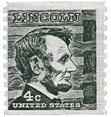 Prominent Americans: Abraham Lincoln, perf 10 vertical