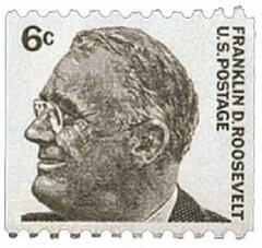 Prominent Americans: Franklin D. Roosevelt, perf 10 horizontal