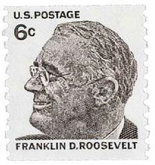 Prominent Americans: Franklin D. Roosevelt, perf 10 vertical