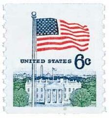Flag and White House, Perforated 10 Vertically